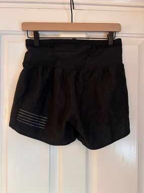 Salomon Black Women's Athletic Running Shorts with Reflective Stripes